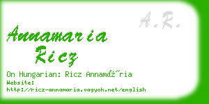 annamaria ricz business card